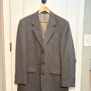 Paul Fredrick 100% Camel Hair Blazer 46R Gray Made USA
